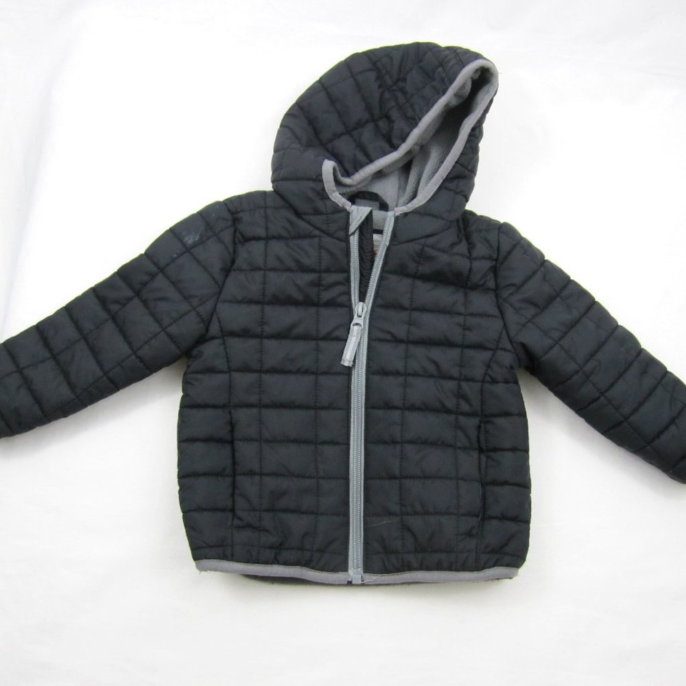 Black Puffer Jacket with Hood size 2T